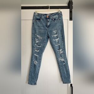 SO Light Blue Distressed Jeggings